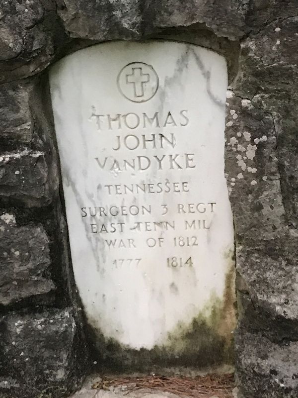 Thomas John Vandyke grave stone image. Click for full size.
