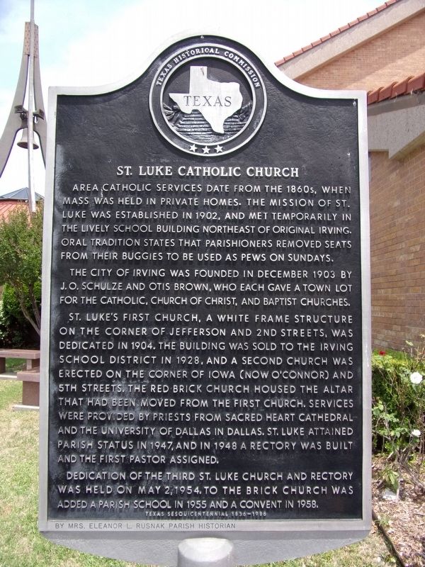 St. Luke Catholic Church Marker image. Click for full size.