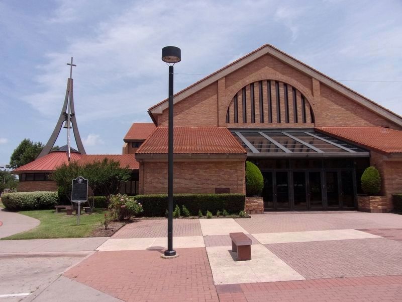 St. Luke Catholic Church and Marker image. Click for full size.