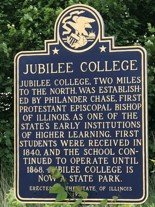 Jubilee College Marker image. Click for full size.