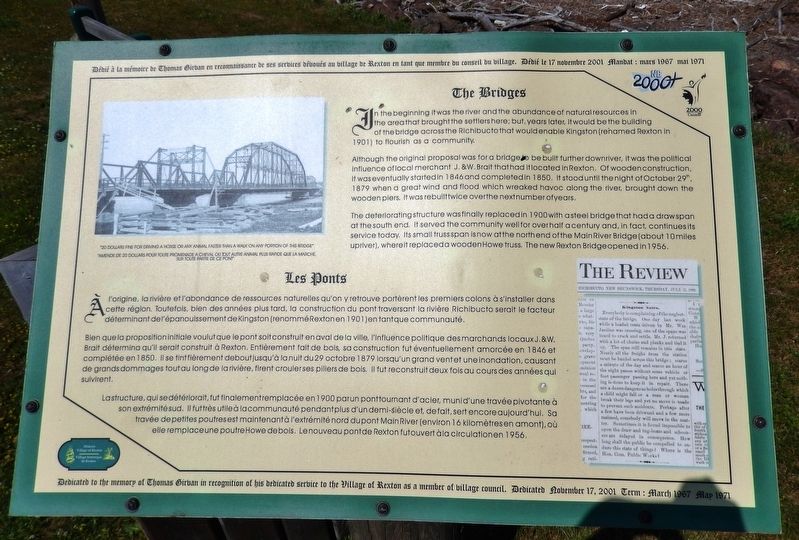 The Bridges / Les Ponts Marker image. Click for full size.