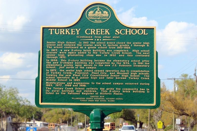 Turkey Creek School Marker Side 2 image. Click for full size.