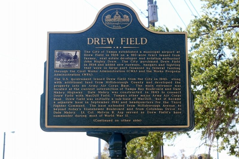 Drew Field Marker Side 1 image. Click for full size.