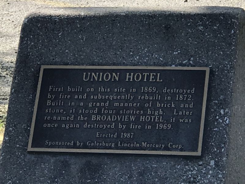 Union Hotel Marker image. Click for full size.