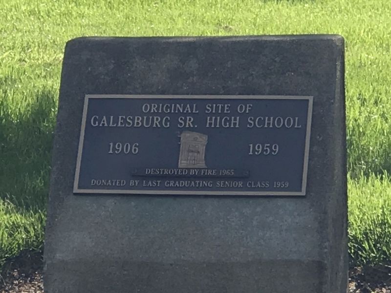 Original Site of Galesburg Sr. High School Marker image. Click for full size.