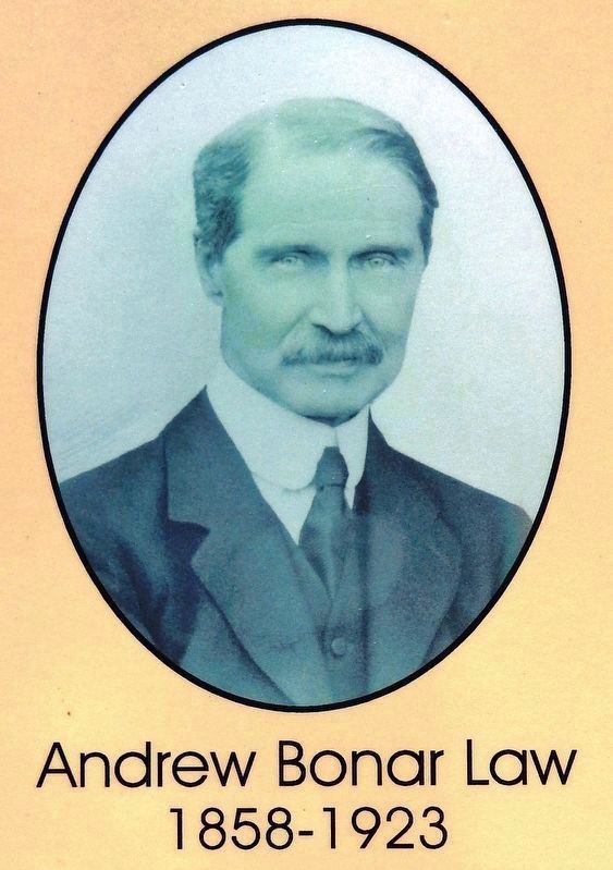 Marker detail: Andrew Bonar Law image. Click for full size.