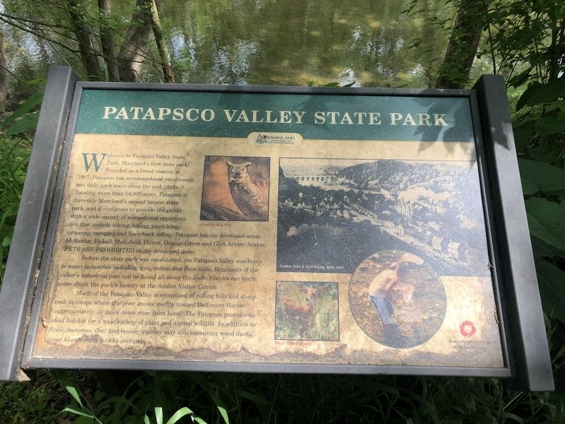 Patapsco Valley State Park Marker image. Click for full size.