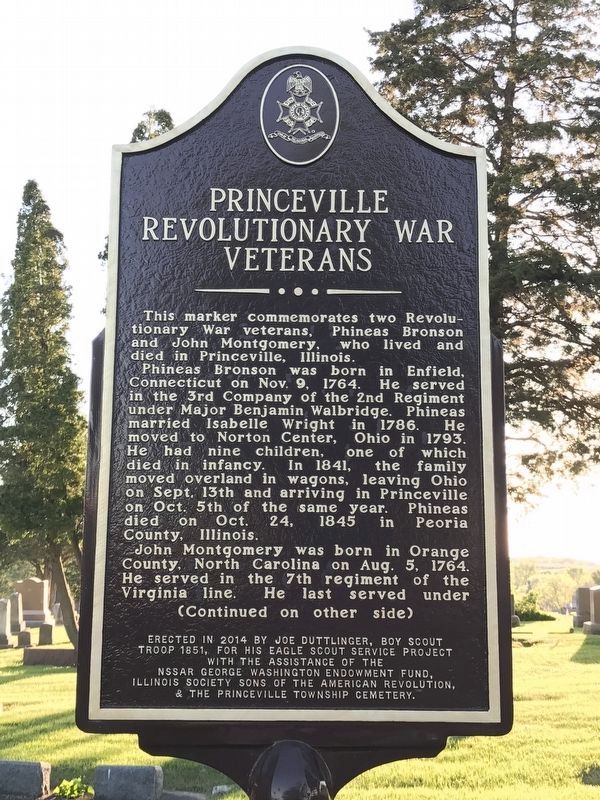 Princeville Revolutionary War Veterans Marker image. Click for full size.
