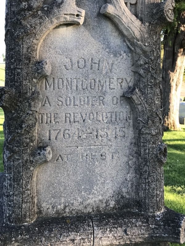 John Montgomery grave stone image. Click for full size.