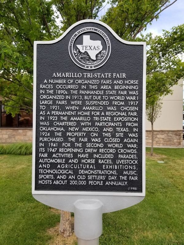 Amarillo Tri-State Faie Marker image. Click for full size.