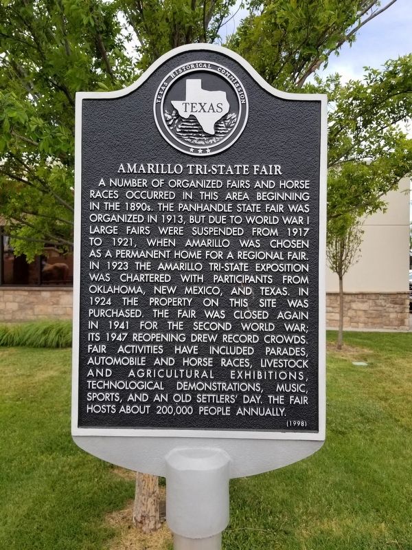 Amarillo Tri-State Faie Marker image. Click for full size.