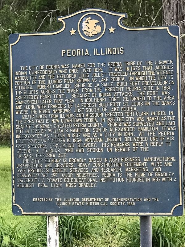 Peoria, Illinois Marker image. Click for full size.