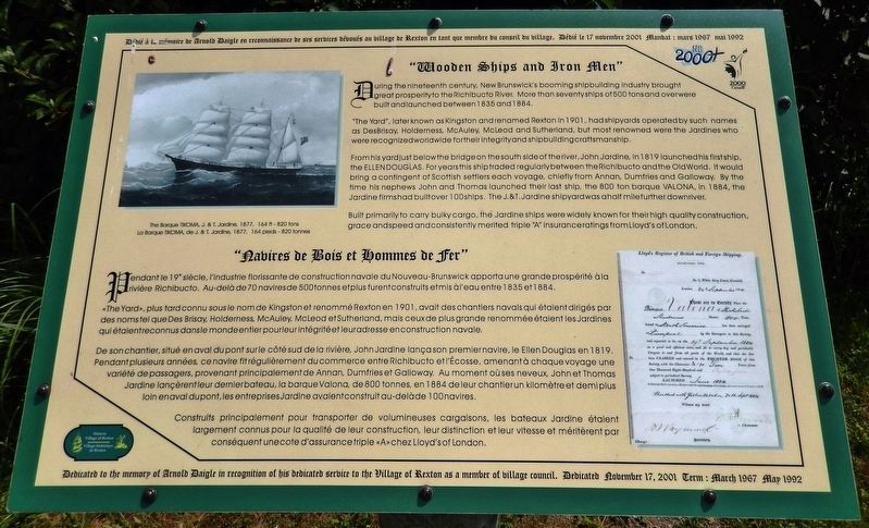 Wooden Ships and Iron Men /<br>Navires en Bois et Hommes de Fer Marker image. Click for full size.