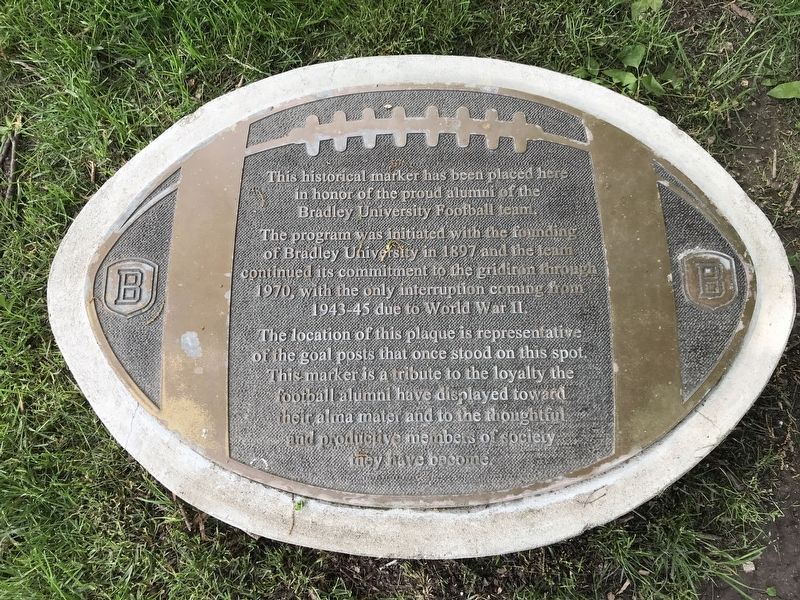 Bradley University Football Marker image. Click for full size.
