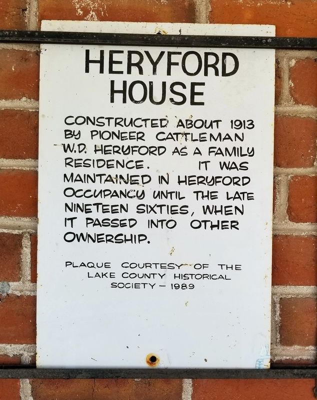Heryford House Marker image. Click for full size.