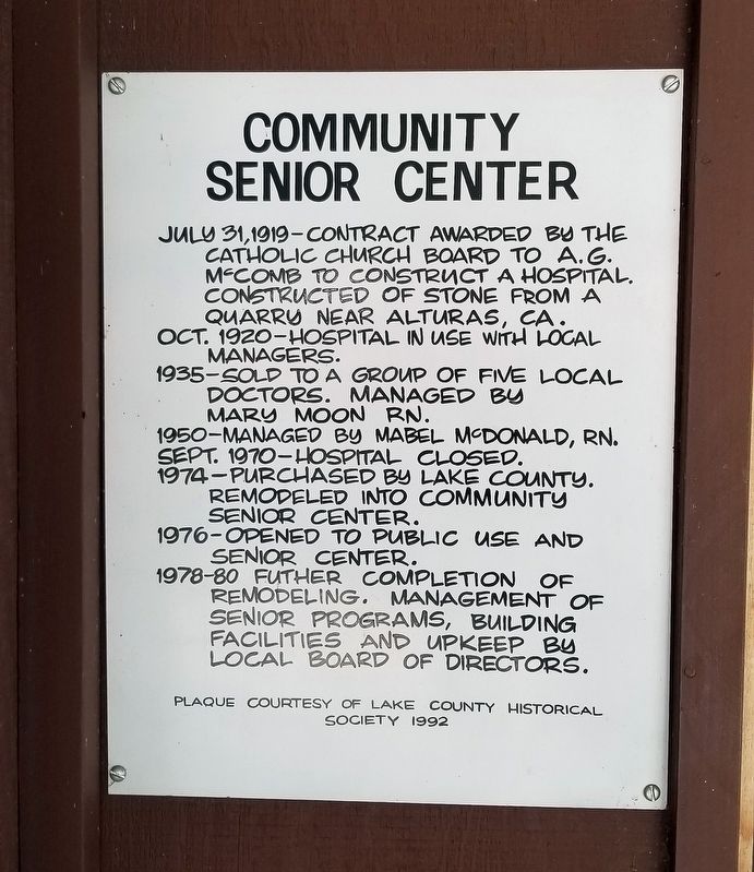 Community Senior Center Marker image. Click for full size.