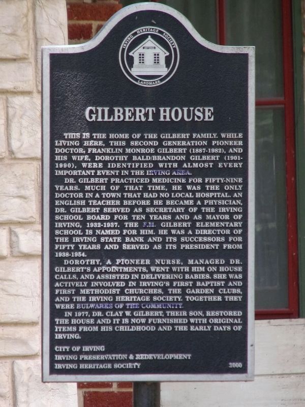 Additional Joffre-Gilbert House Marker. Click for full size. Additional Joffre-Gilbert House Marker image. Click for full size.
