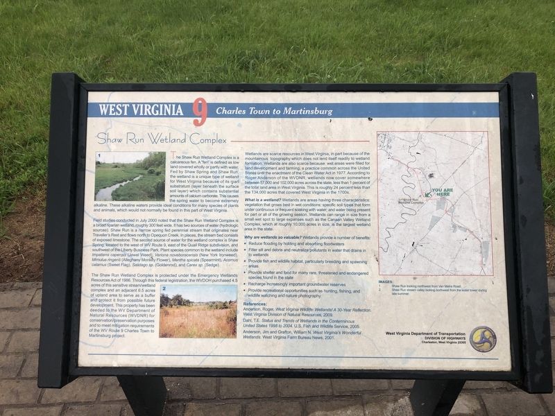 Shaw Run Wetland Complex Marker image. Click for full size.