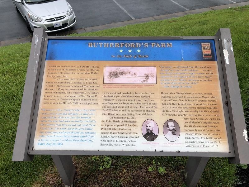 Rutherford's Farm Marker. Click for full size. Rutherford's Farm Marker image. Click for full size.