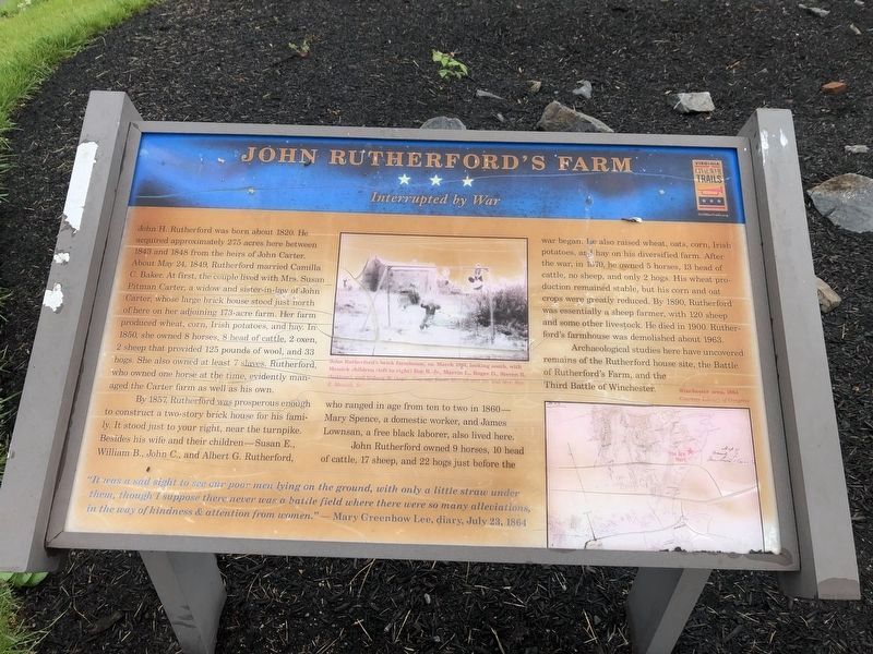 John Rutherford's Farm Marker image. Click for full size.