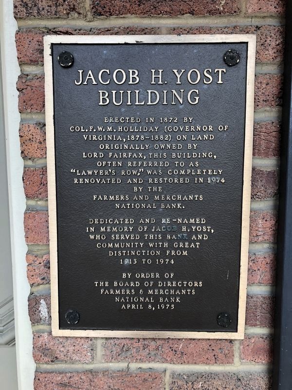 Jacob H. Yost Building Marker image. Click for full size.
