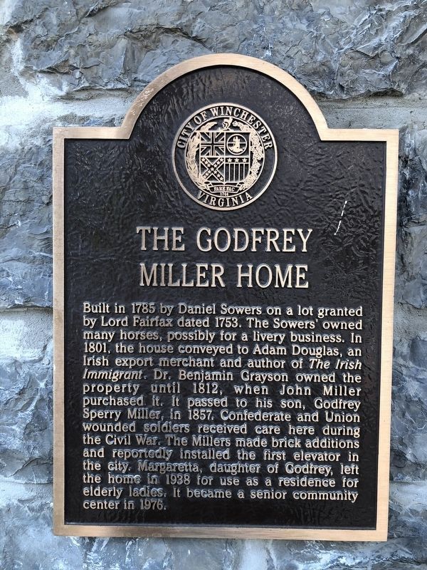 The Godfrey Miller Home Marker image. Click for full size.