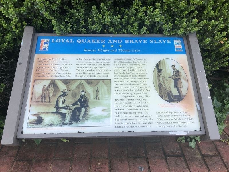 Loyal Quaker and Brave Slave Marker image. Click for full size.