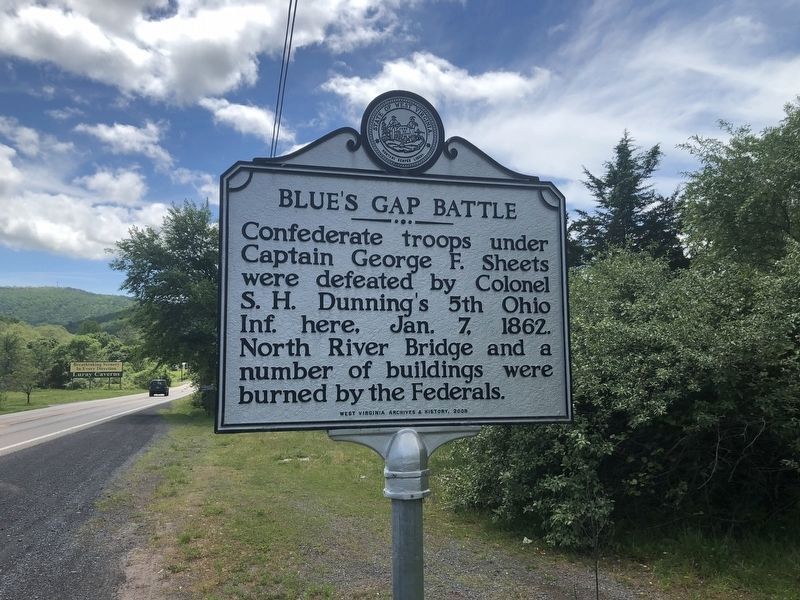 Blue's Gap Battle Marker. Click for full size. Blue's Gap Battle Marker image. Click for full size.