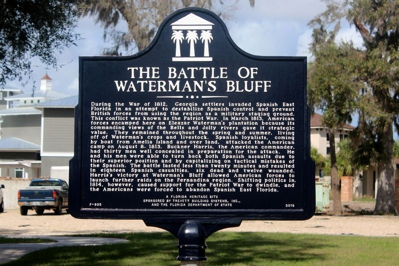 The Battle of Waterman's Bluff Marker image. Click for full size.