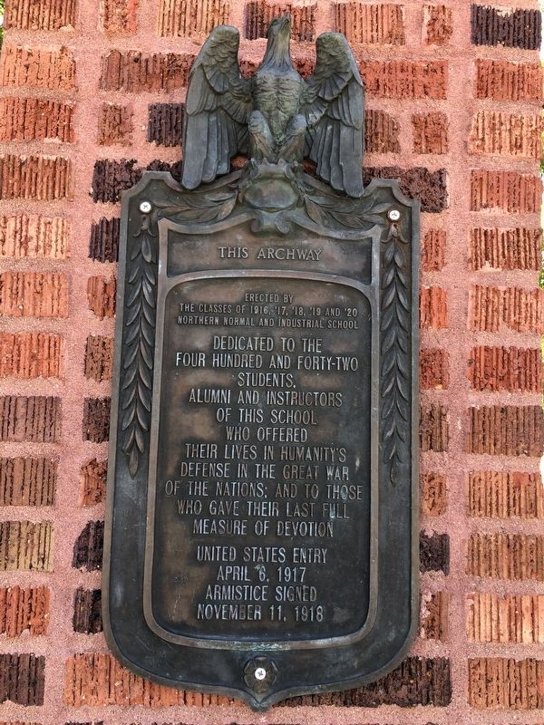 World War I Plaque a. image. Click for full size.