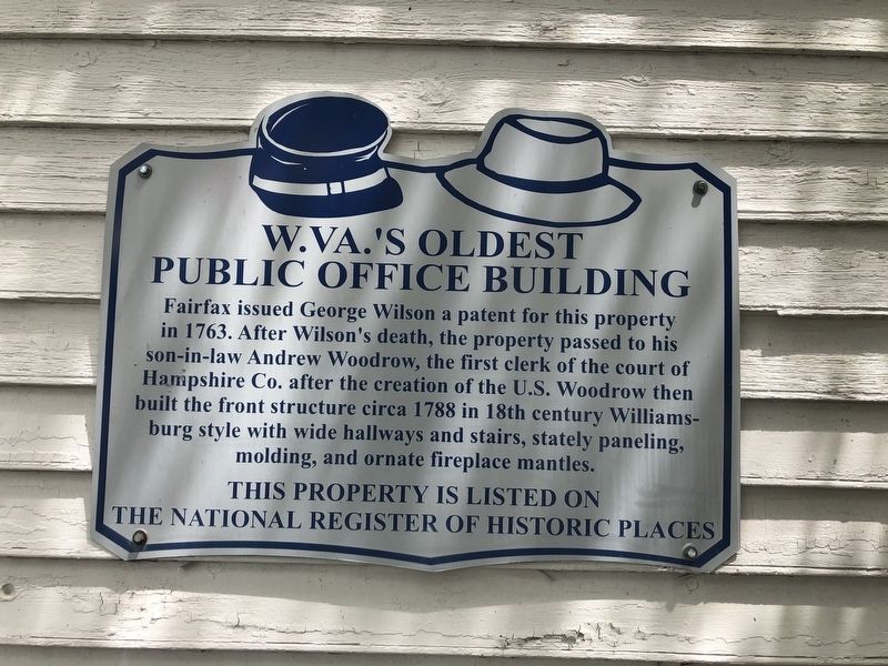 W.VA.'s Oldest Public Office Building Marker image. Click for full size.