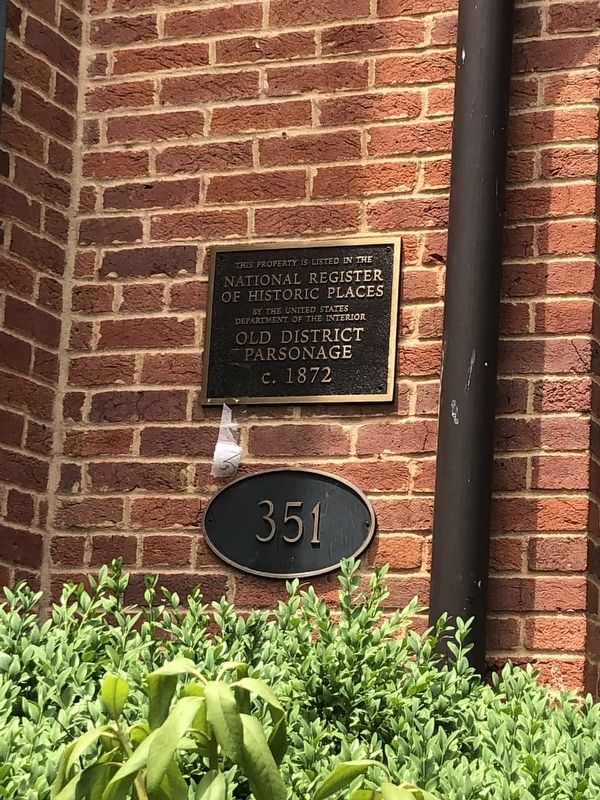 Old District Parsonage Marker image. Click for full size.