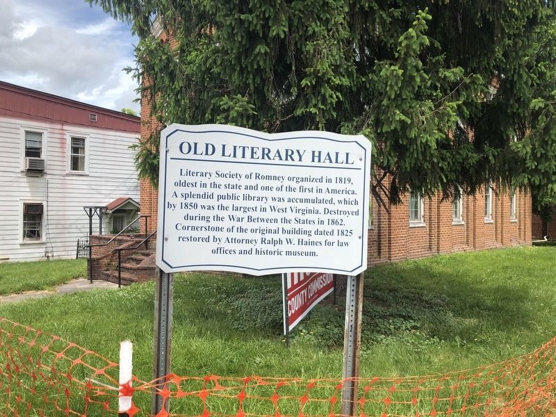 Old Literary Hall Marker image. Click for full size.