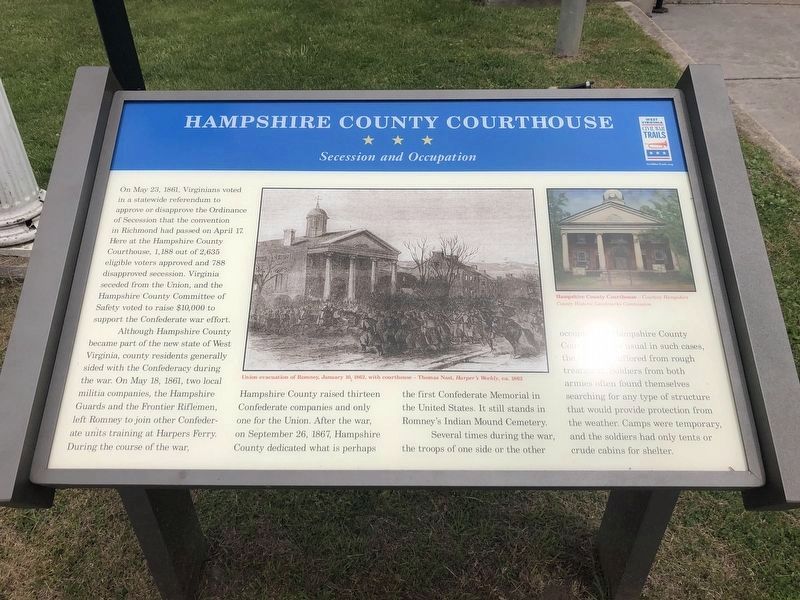 Hampshire County Courthouse Marker image. Click for full size.