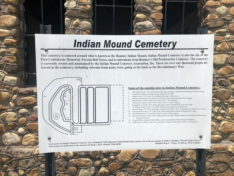 Indian Mound Cemetery Marker image. Click for full size.