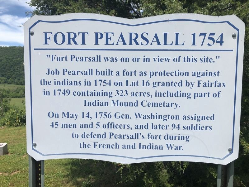 Fort Pearsall 1754 Marker image. Click for full size.