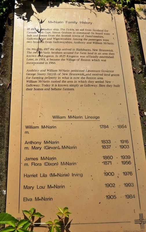 MacNarin Family History Panel. Click for full size. MacNarin Family History Panel image. Click for full size.
