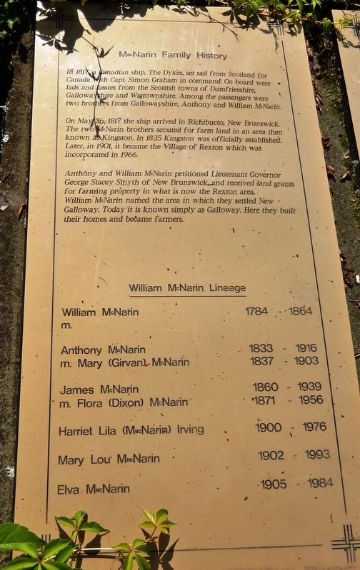 MacNarin Family History Panel image. Click for full size.
