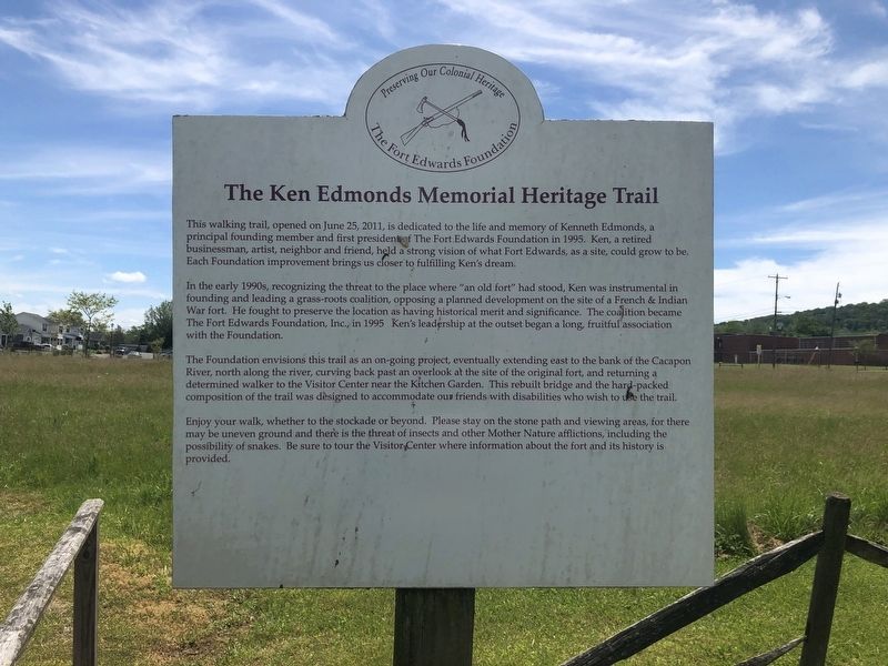 The Ken Edmonds Memorial Heritage Trail Marker image. Click for full size.