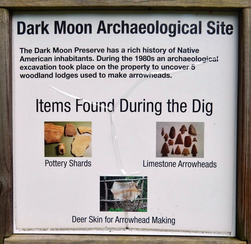 Dark Moon Archaeological Site Marker image. Click for full size.