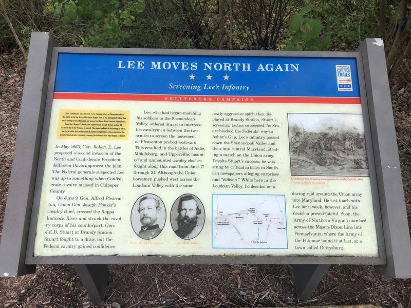 Lee Moves North Again Marker image. Click for full size.