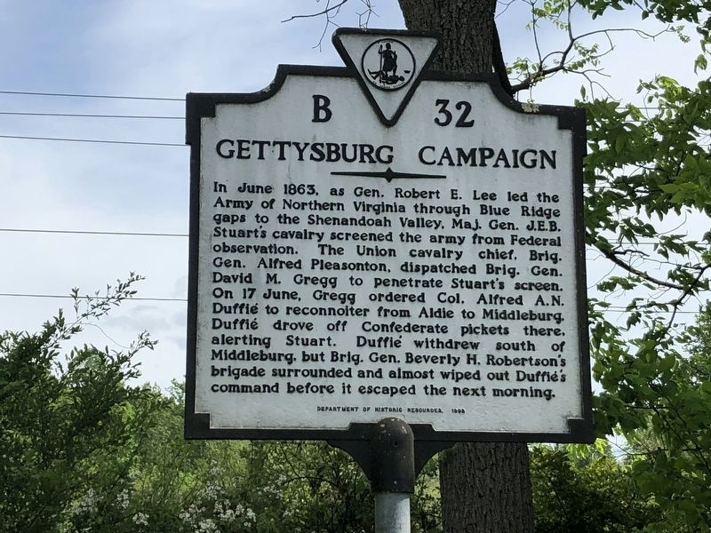 Gettysburg Campaign Marker. Click for full size. Gettysburg Campaign Marker image. Click for full size.