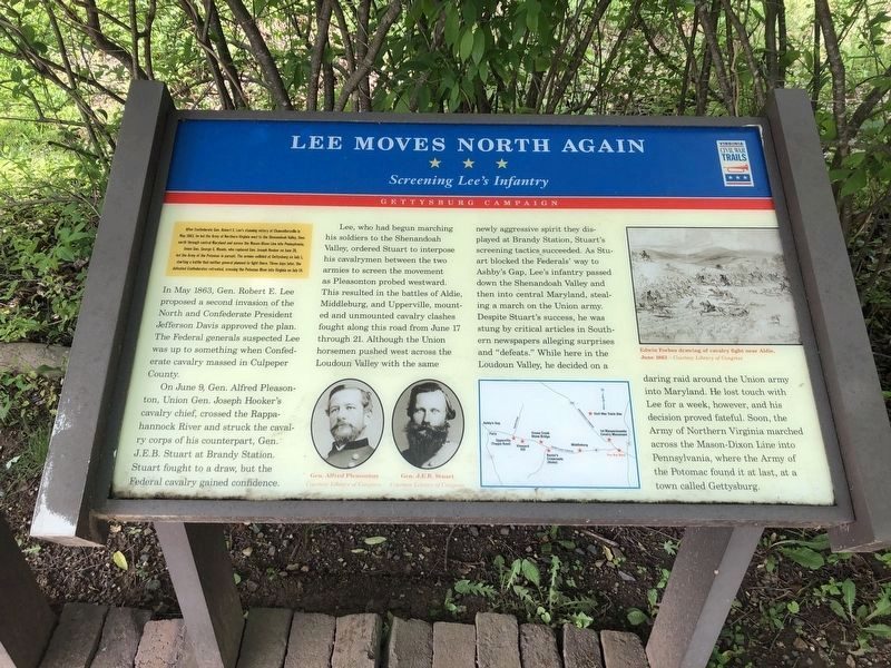 Lee Moves North Again Marker image. Click for full size.