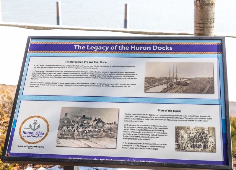 The Legacy of the Huron Docks Marker image. Click for full size.