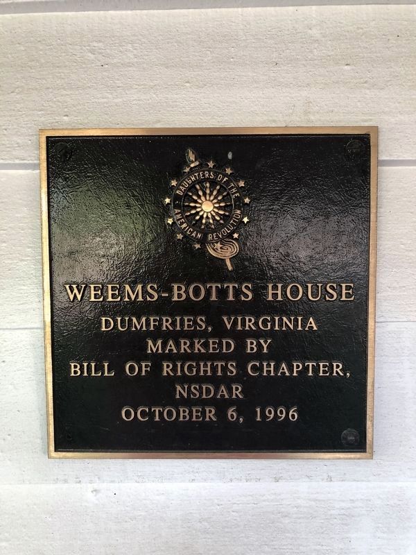 Weems-Botts House Marker image. Click for full size.