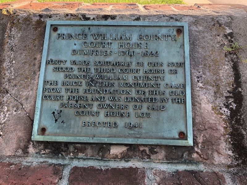 Prince William County Court House Marker image. Click for full size.