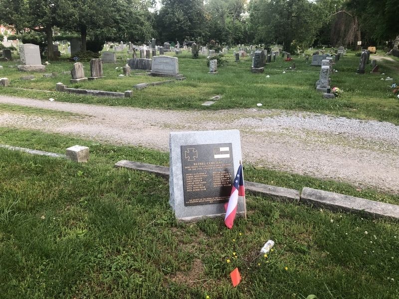 Bethel Cemetery Marker image. Click for full size.