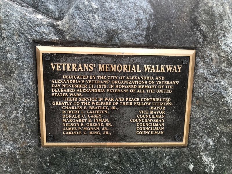 Veterans' Memorial Walkway Marker image. Click for full size.