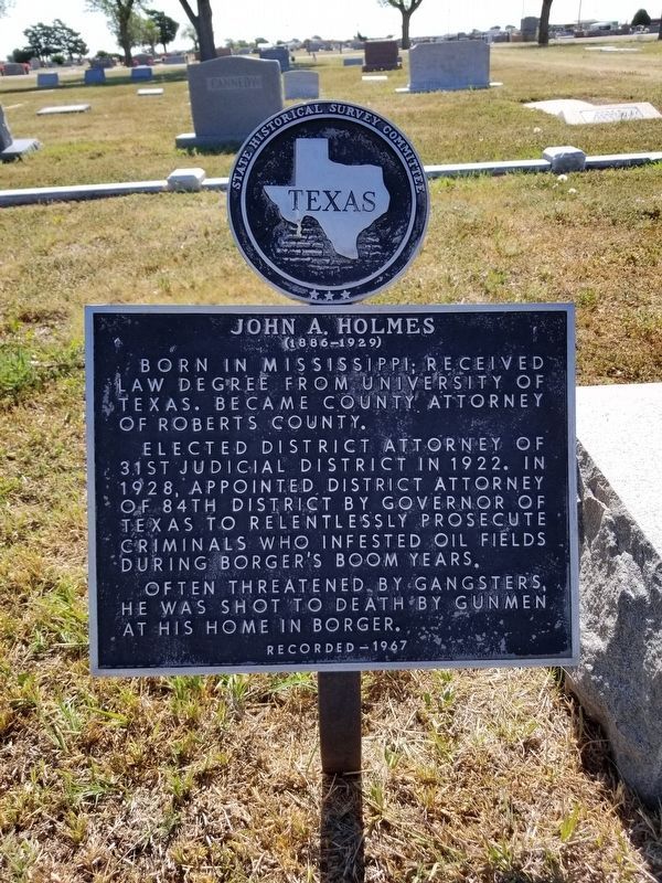 John A. Holmes Marker image. Click for full size.