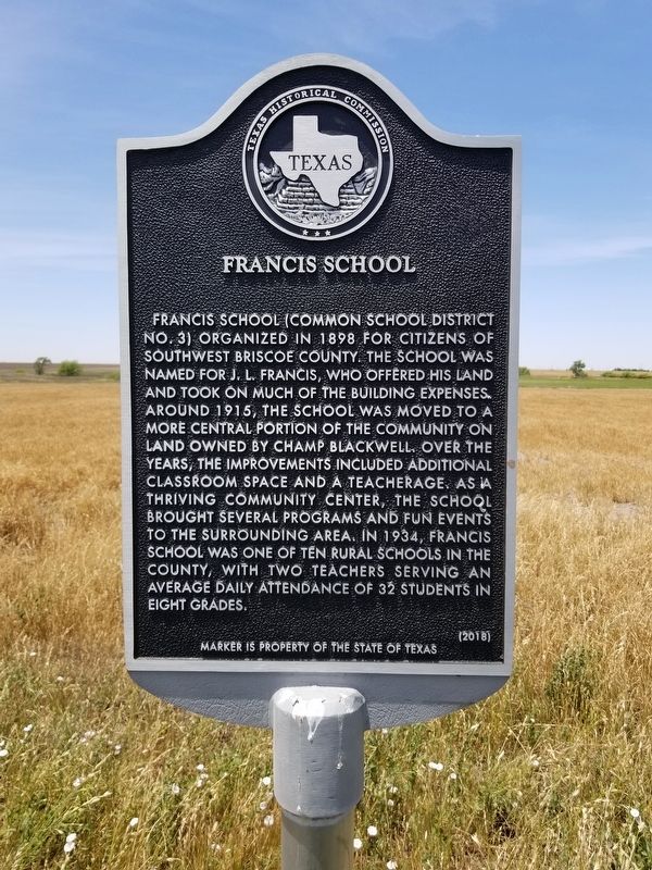 Francis School Marker image. Click for full size.